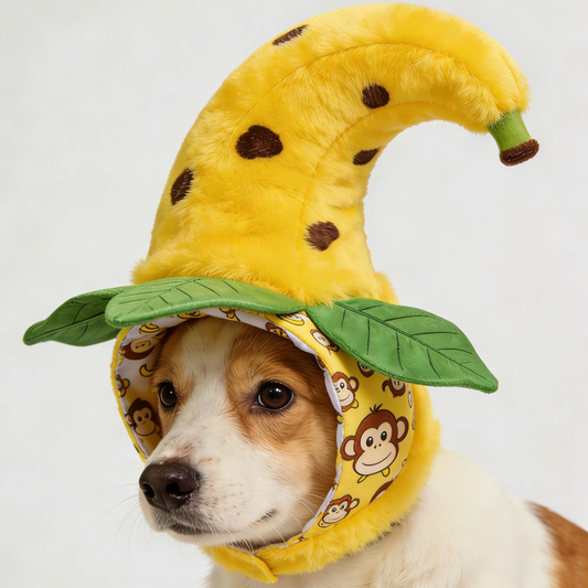 Cute Banana Monkey Pet Hat | Funny Dog Costume for Photoshoots & Parties